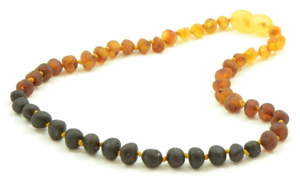 (12.5in) Certified Baltic Amber Teething Necklace for Baby - Raw Rainbow -  - The Art of Cure