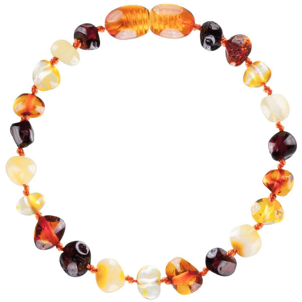 (5.5in) Certified Baltic Amber Bracelet - MultiColor -  - The Art of Cure
