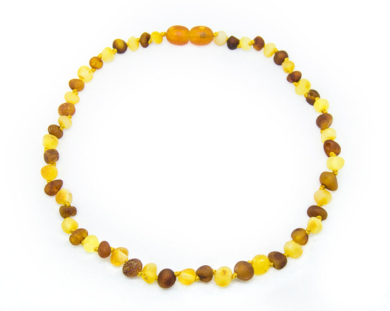 (12.5in) Certified Baltic Amber Teething Necklace for Baby - Raw Honey/Lemon -  - The Art of Cure
