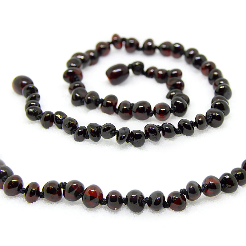 (12.5in) Certified Baltic Amber Teething Necklace for Baby - Cherry -  - The Art of Cure