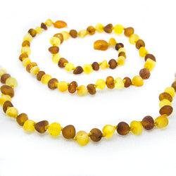 (12.5in) Certified Baltic Amber Teething Necklace for Baby - Raw Honey/Lemon -  - The Art of Cure