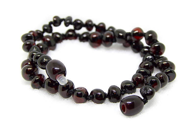 (12.5in) Certified Baltic Amber Teething Necklace for Baby - Cherry -  - The Art of Cure