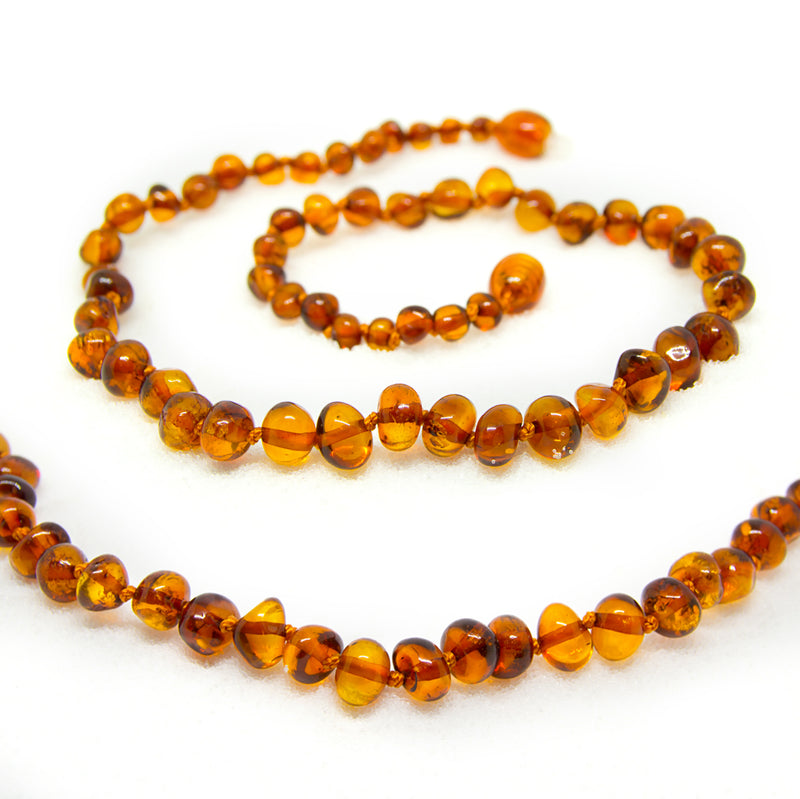 (17in) Certified Baltic Amber Necklace - Honey - Anti-inflammatory -  - The Art of Cure