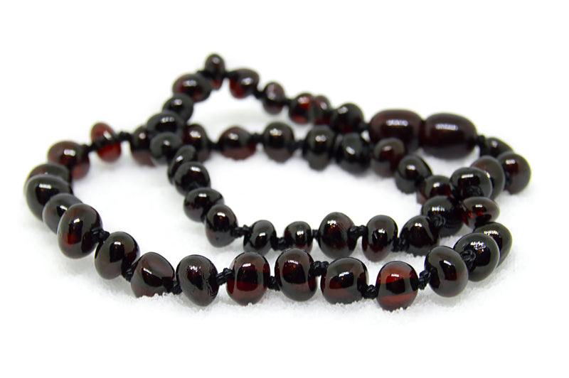 (12.5in) Certified Baltic Amber Teething Necklace for Baby - Cherry -  - The Art of Cure