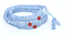 Healing Jewelry & Mala Meditation Beads (108 beads on a strand) Aquamarine - Adult Healing - The Art of Cure