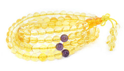Healing Jewelry & Mala Meditation Beads (108 beads on a strand) Citrine - Adult Healing - The Art of Cure