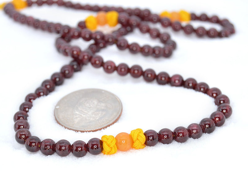 Healing Jewelry & Mala Meditation Beads (108 beads on a strand) Garnet - Adult Healing - The Art of Cure