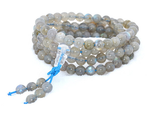 Healing Jewelry & Mala meditation beads (108 beads on a strand) Labradorite or Healing Moonstone - Adult Healing - The Art of Cure