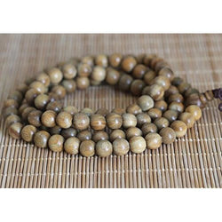 Healing Jewelry & Mala meditation beads (108 beads on a strand) Natural Green Sandalwood - Adult Healing - The Art of Cure