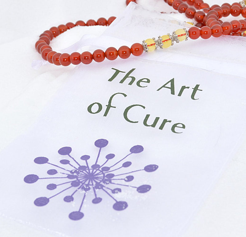 Healing Jewelry & Mala Meditation Beads (108 beads on a strand) Red Agate - Adult Healing - The Art of Cure